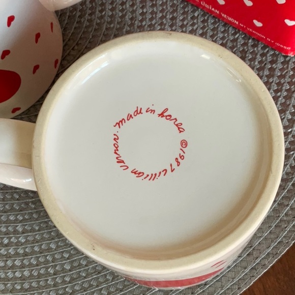 Vintage 1987 Lillian Vernon Heart Mug Set of 2 with Original Boxes No. 9283 - Picture 15 of 16